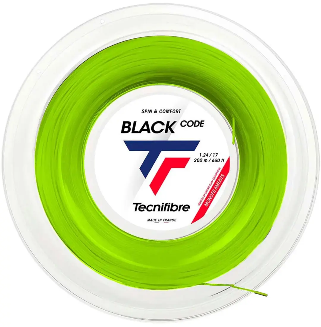 Tecnifibre Black Code Tennissnaar 12m - 1.24mm - Lime - afbeelding 3 van 3