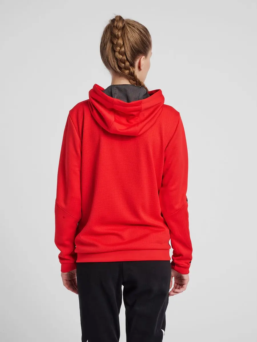 Hummel HmlAUTHENTIC Poly Zip Hoodie Vrouw - TRUE RED - afbeelding 6 van 6