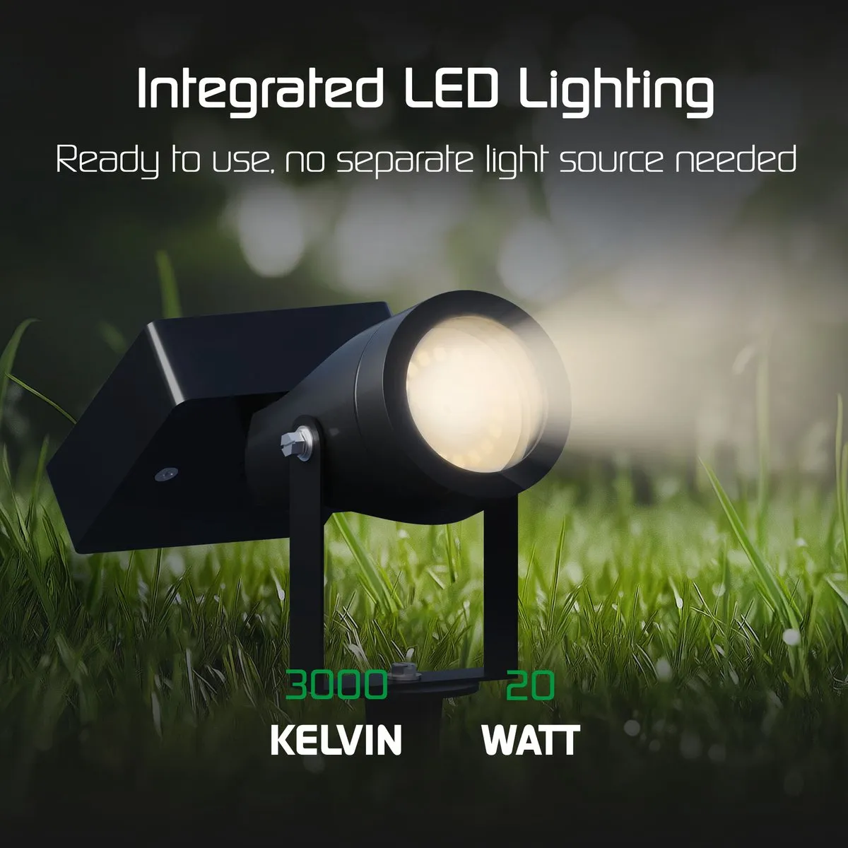 LEDVION LED Solar Prikspots 3000K - Zwart