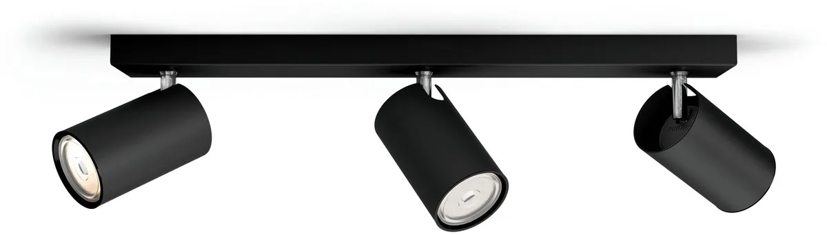 Philips Kosipo Opbouwspot 3-lichts - Zwart