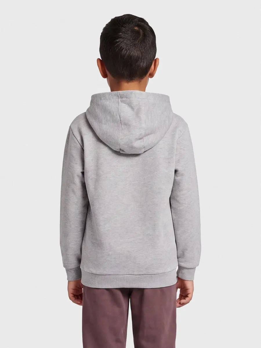 Hummel Mover Cotton Hoodie Kids - Grijs melange - afbeelding 6 van 6