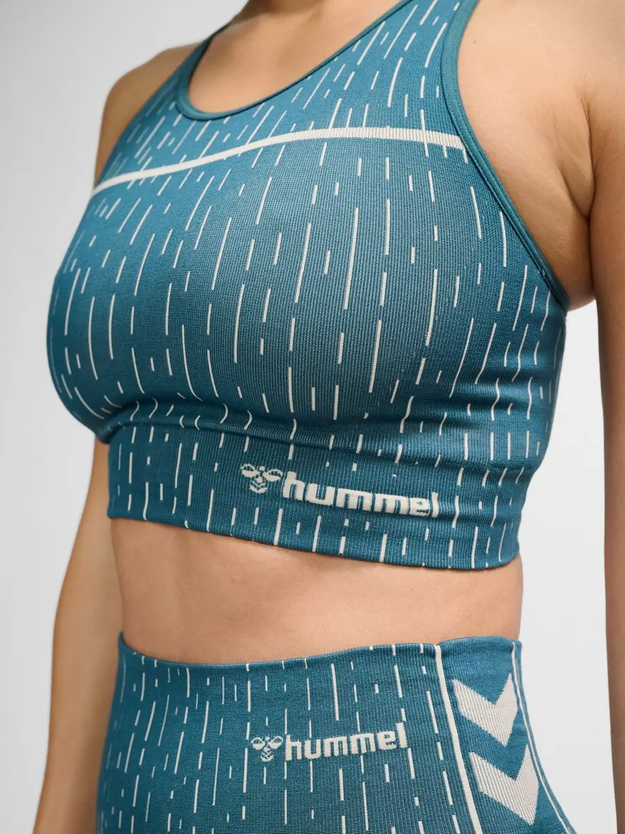 Hummel MT Drops Naadloze Sportbeha - XS - Stargazer/Silver Lining - afbeelding 6 van 6