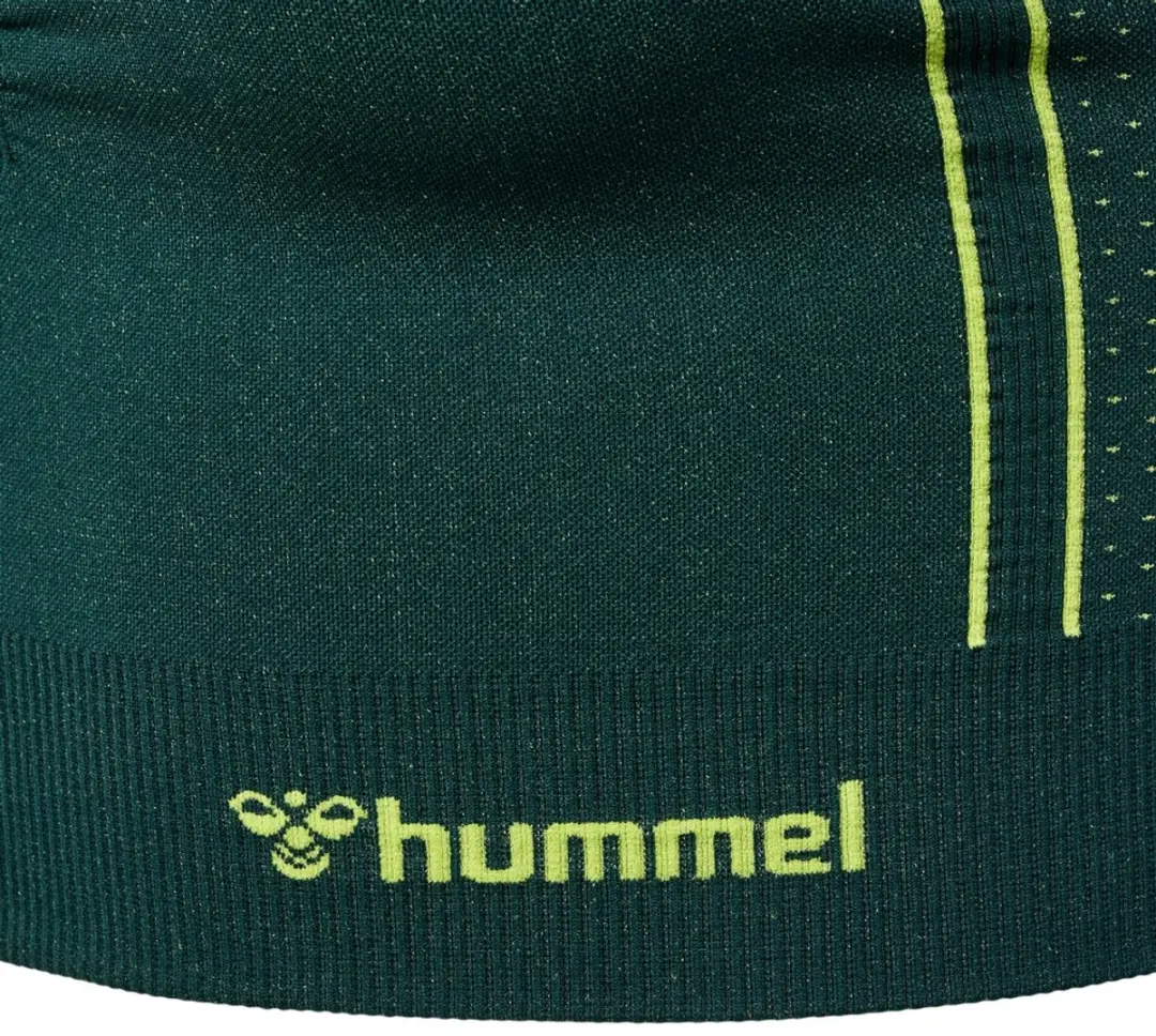 Hummel MT Zome Naadloze Sportbeha - XS - Deep Teal/Sulphur Spring - afbeelding 2 van 6