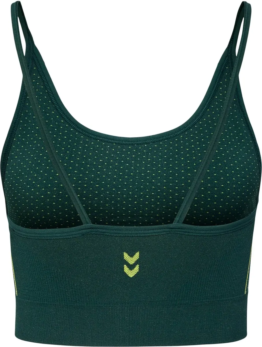 Hummel MT Zome Naadloze Sportbeha - XS - Deep Teal/Sulphur Spring - afbeelding 3 van 6