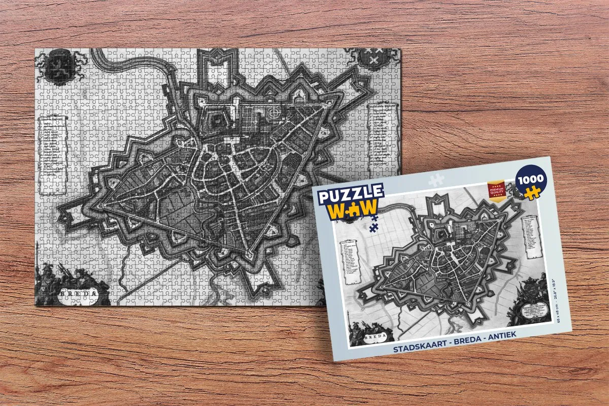 PuzzleWow Breda Antiek Legpuzzel 1000 Stuks - Multicolor