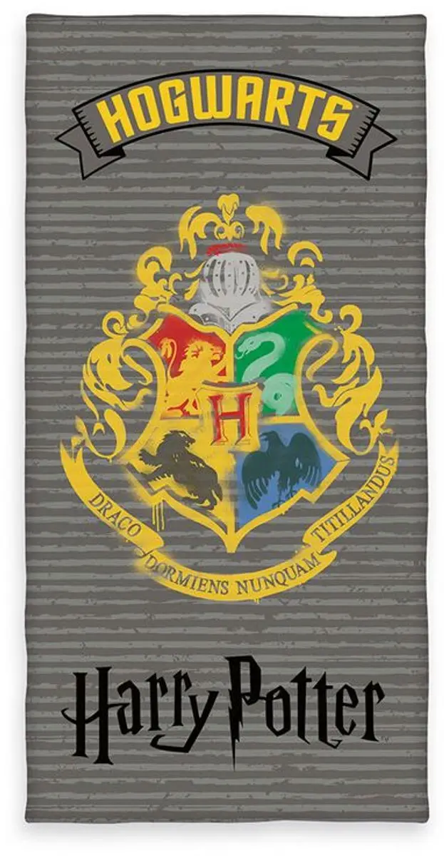 Harry Potter Velours Baddoek Hogwarts 75x150cm