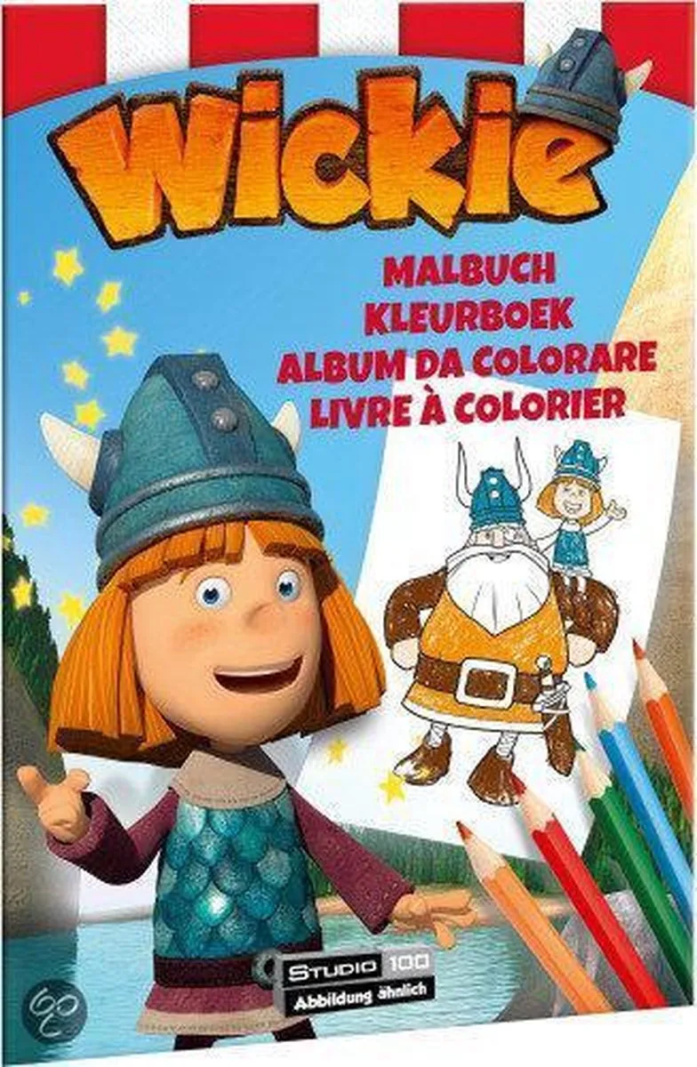 Studio 100 Wickie Kleurboek A4 - Meerkleurig