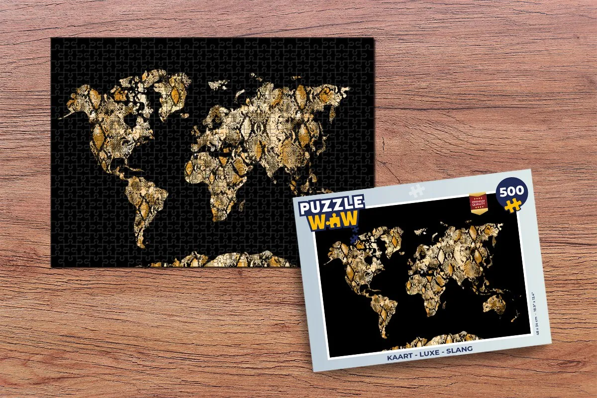 PuzzleWow Slang Legpuzzel 500 Stuks - Multicolor