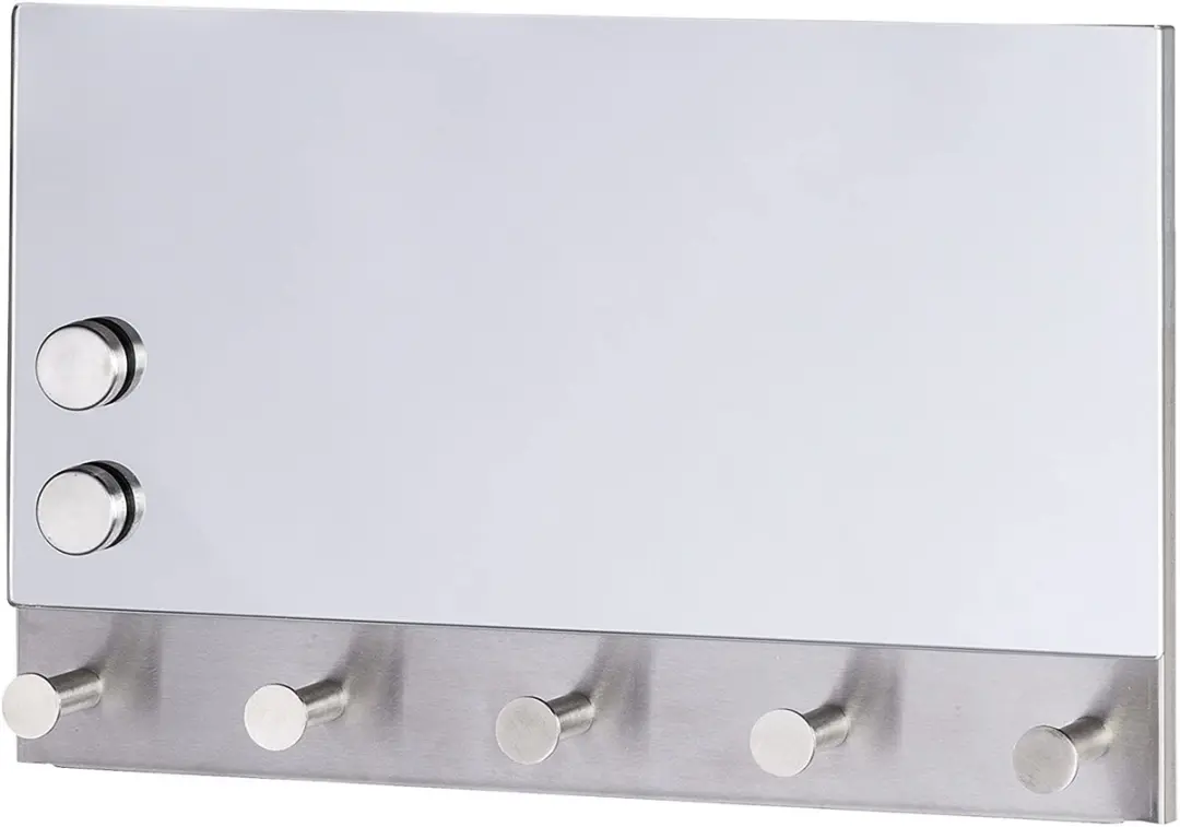 Wenko Kapstok 5-haaks 30 X 19 Cm Glas Zilver