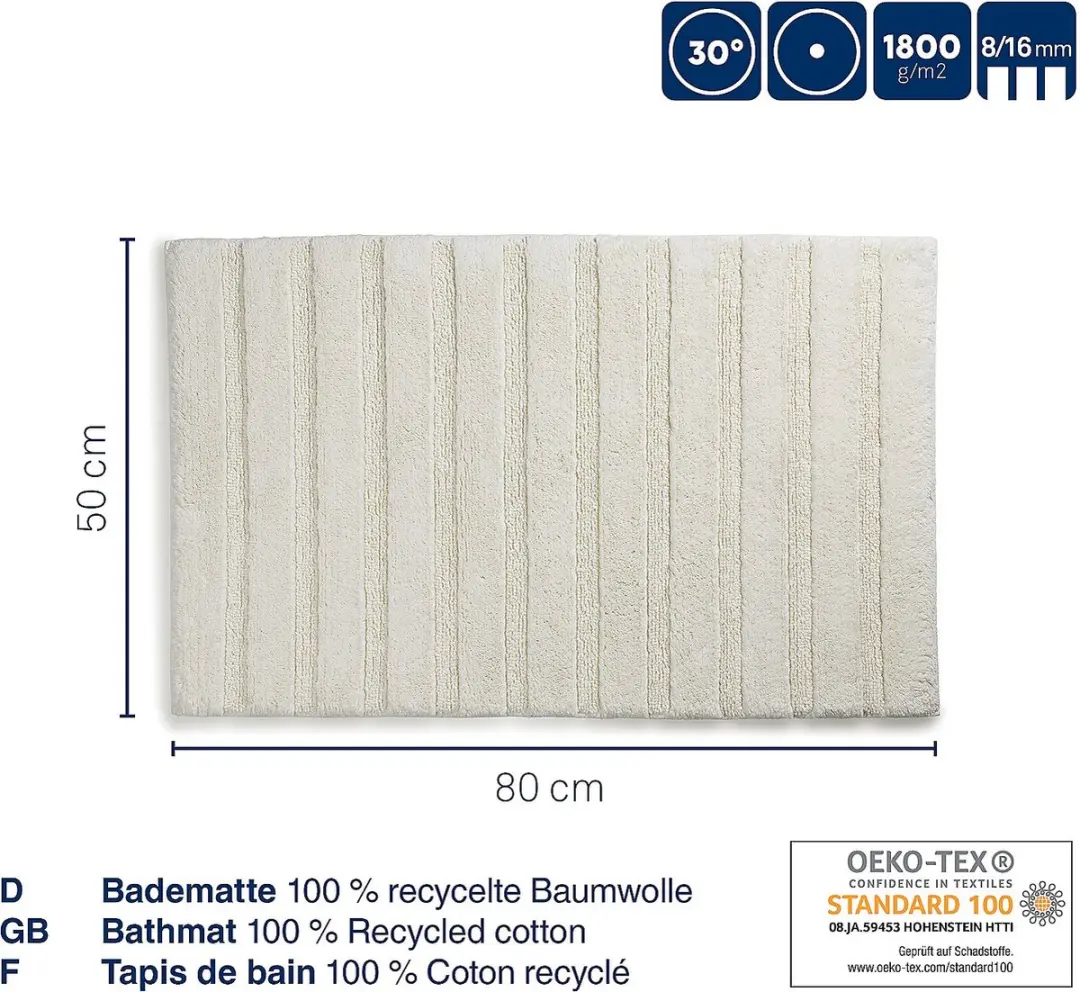 Kela Badmat Megan Terrabruin 80x50cm - afbeelding 5 van 6