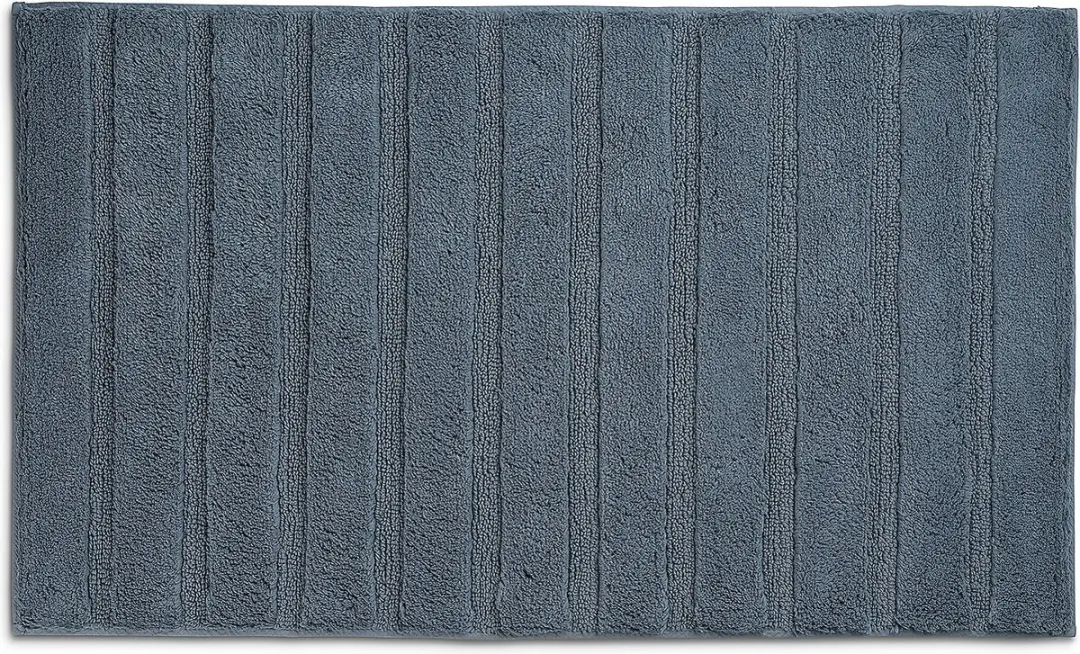 Badmat, 80 x 50 cm, Katoen, Rook Blauw