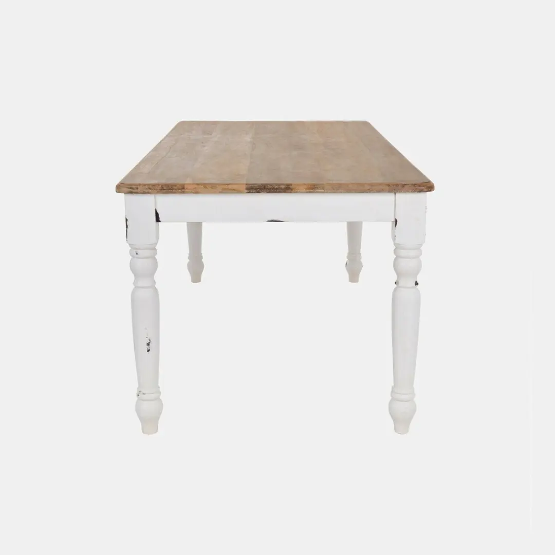 Loberon Mont Lisan Tafel - 6 Personen - Bruin/Antiekwit - afbeelding 3 van 6