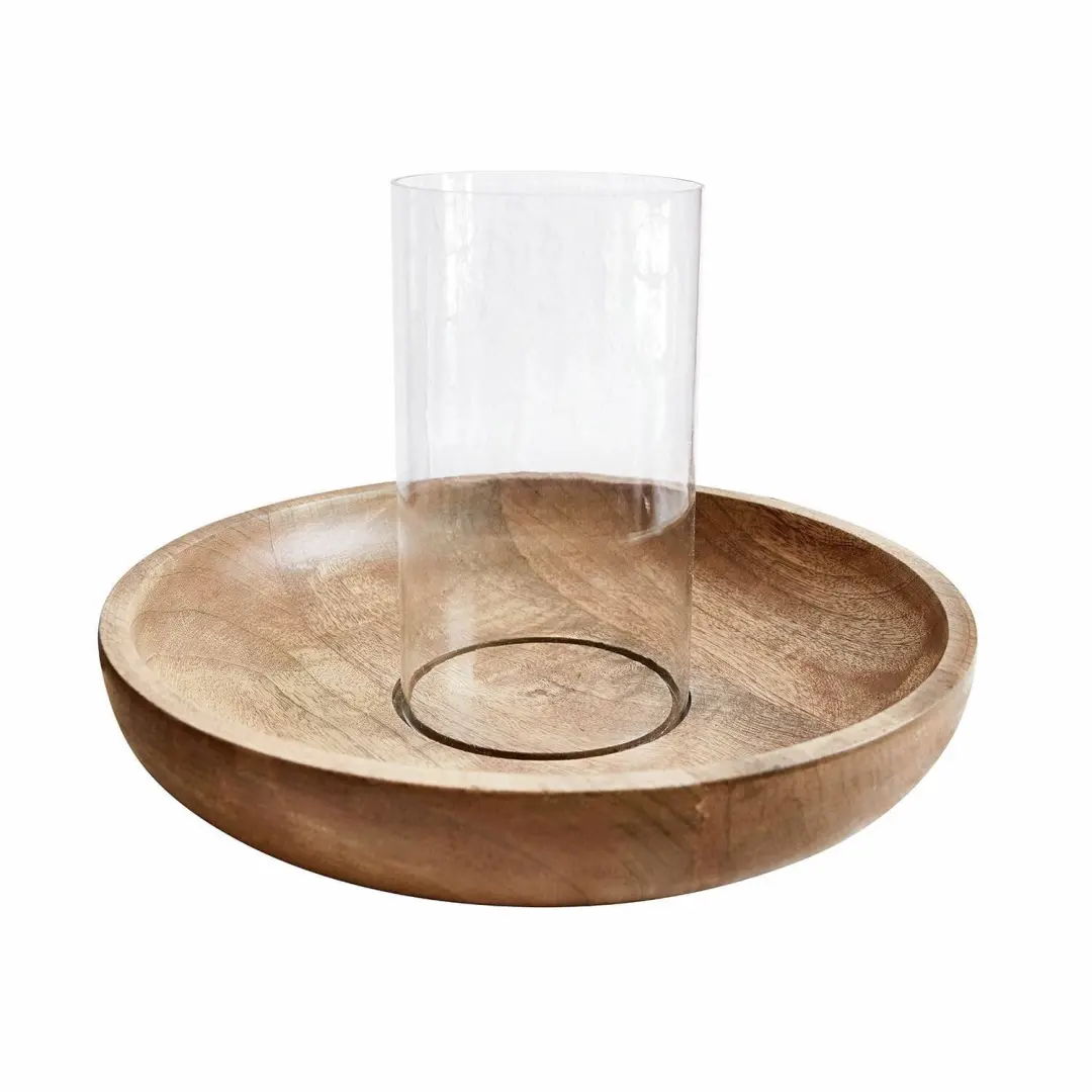 Loberon Rocio Kaarsenplateau - 30cm - Bruin - afbeelding 2 van 5