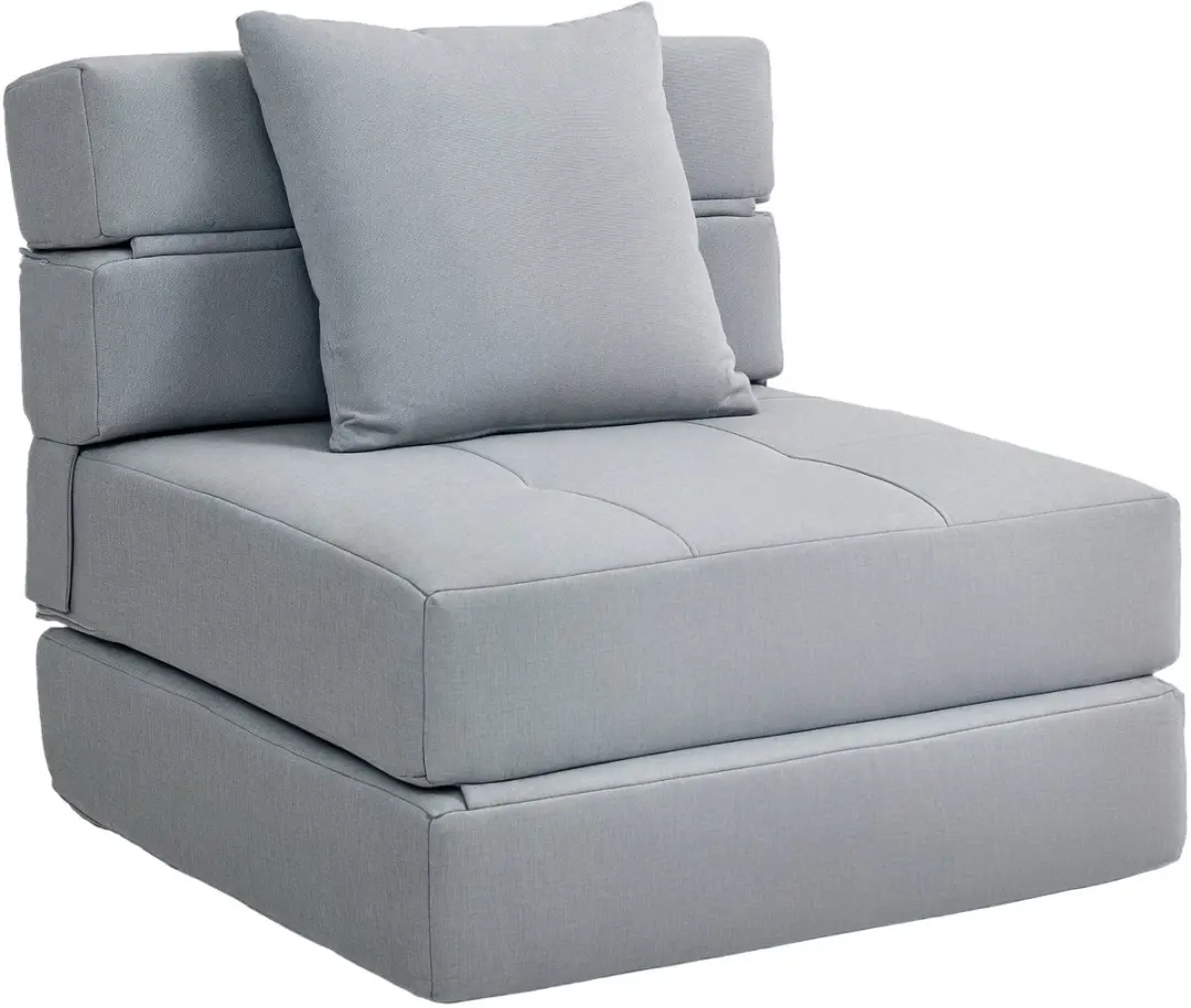 HOMCOM Slapen fauteuil met bedfunctie 2-in-1 bank vouwbaar gastbed met kussen vo