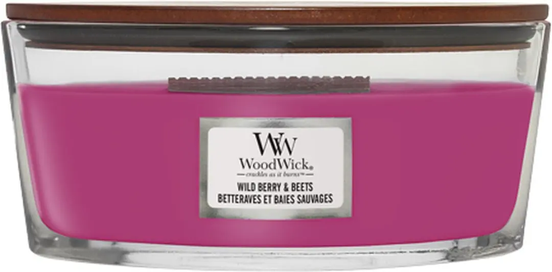 WoodWick Heartwick Flame Ellipse Geurkaars Wild Berry & Beets