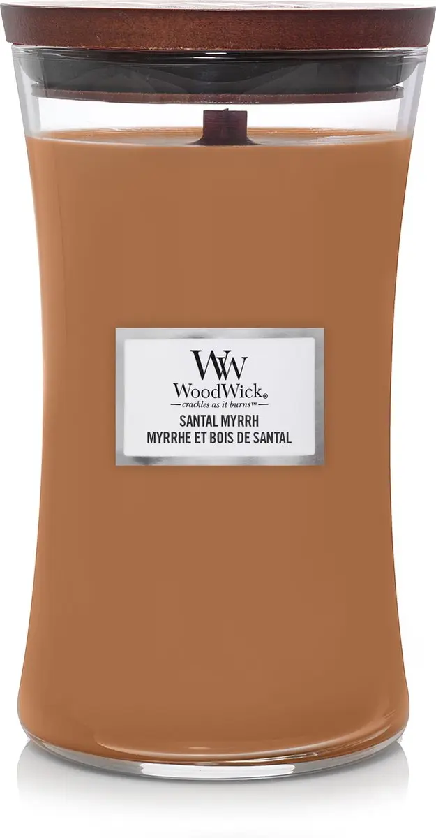 WoodWick Santal Myrrh Grote Geurkaars 130u - afbeelding 3 van 3