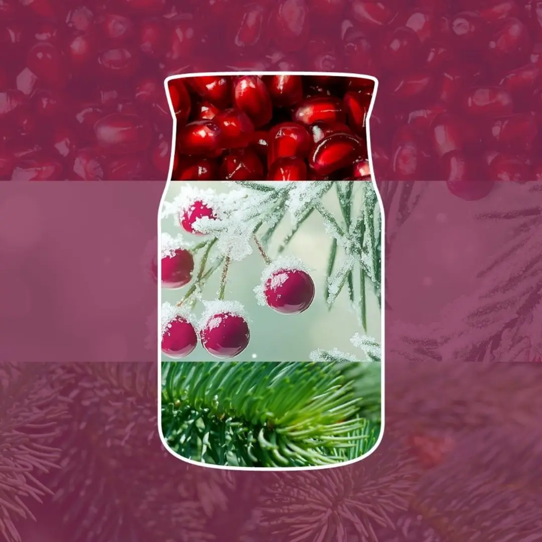 Yankee Candle Sparkling Winterberry Geurkaars 110g - Roze - afbeelding 2 van 4