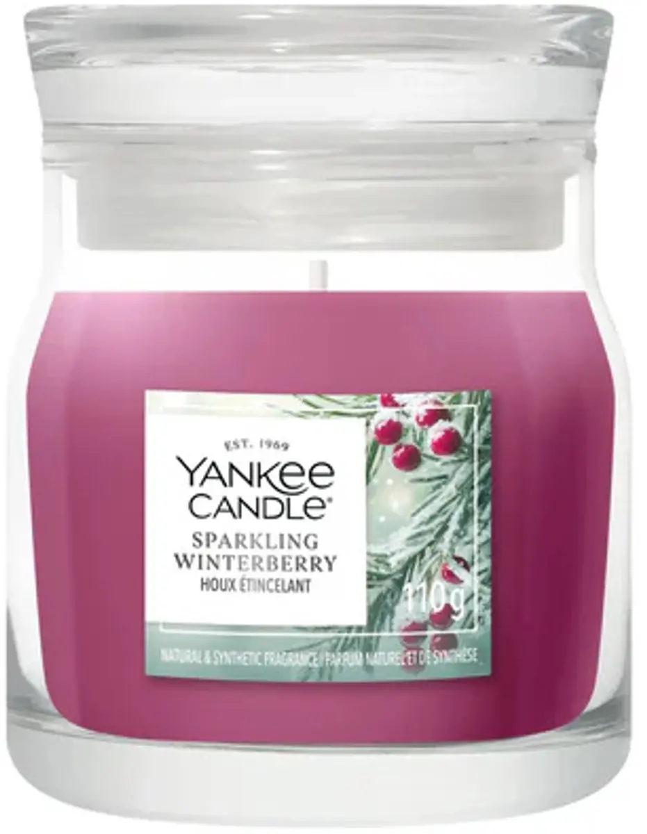 Yankee Candle Sparkling Winterberry Geurkaars 110g