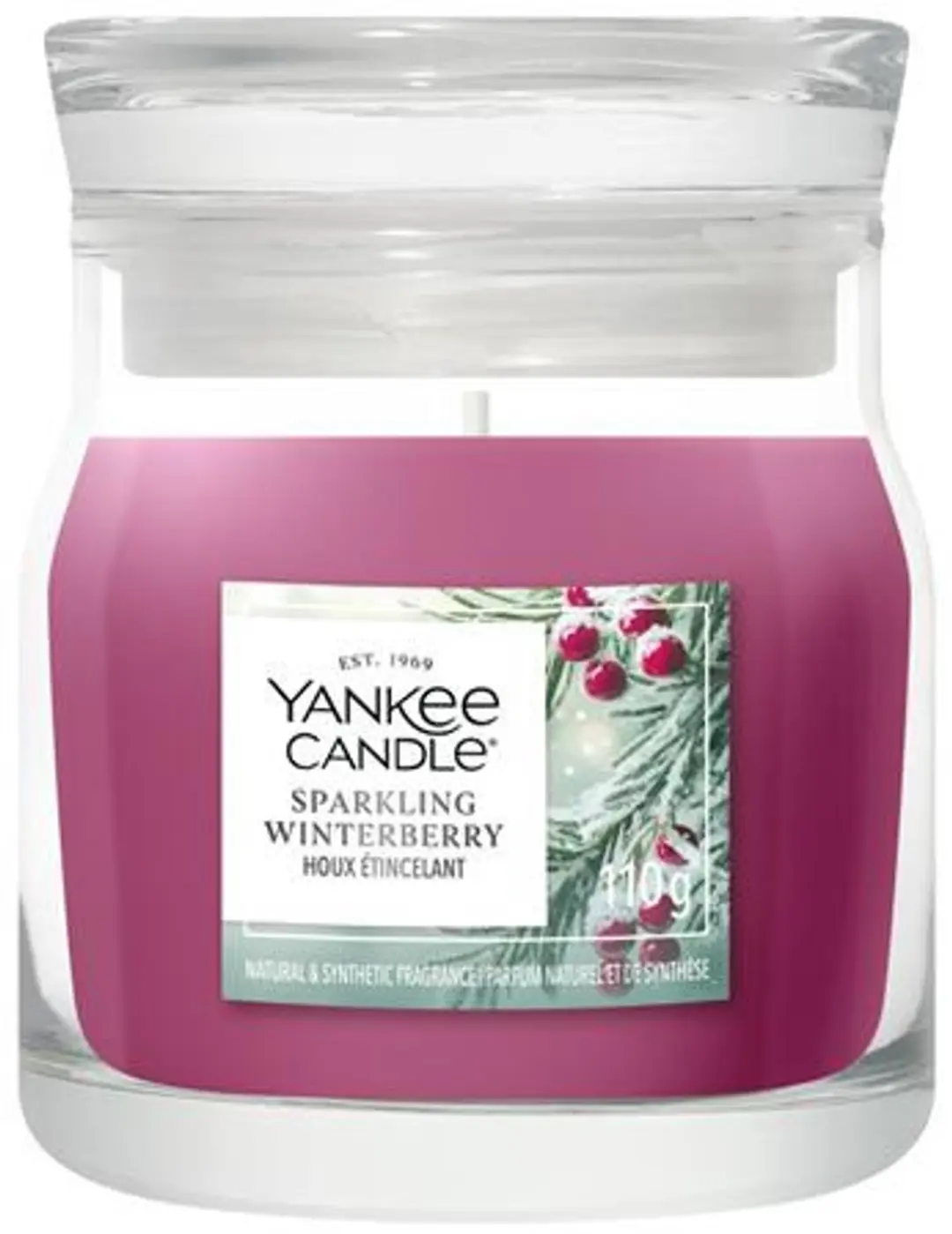 Yankee Candle Sparkling Winterberry Geurkaars 110g - Roze - afbeelding 4 van 4