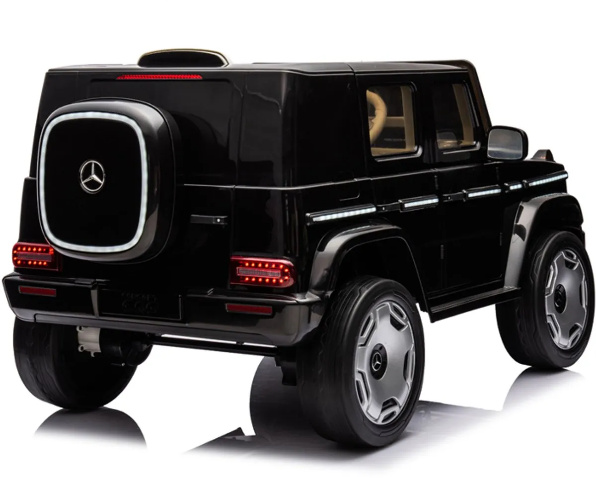 Elektrische Kinderauto 12V – Mercedes-Benz G-Klasse EQG – met Afstandsbediening – Zwart