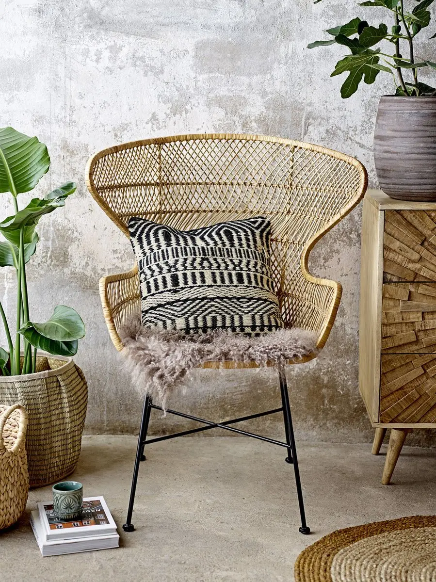 Bloomingville Birk Vloerkleed Ø90cm - afbeelding 3 van 5