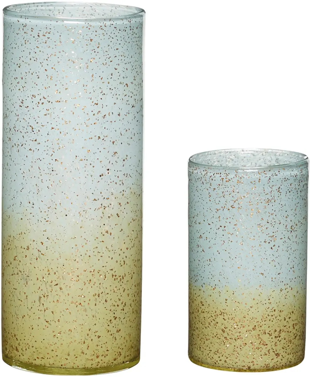 Hübsch vaas Shimmer Blauw