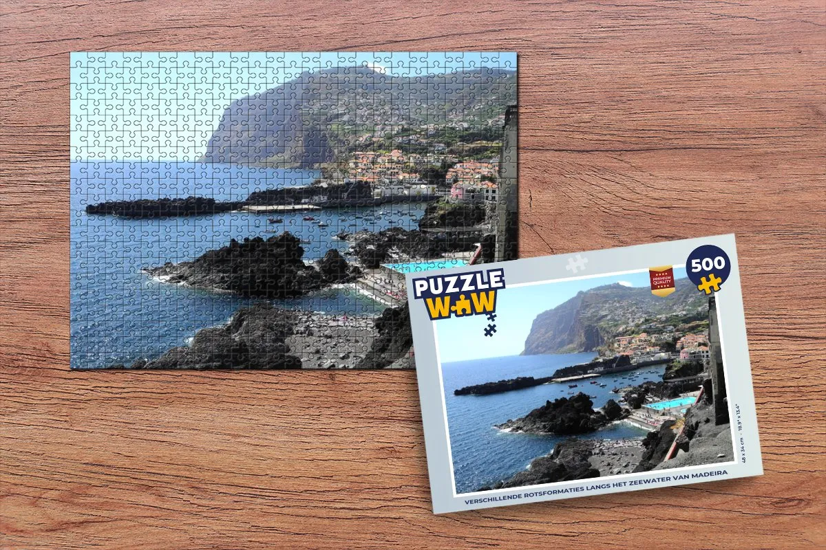 PuzzleWow Legpuzzel Madeira Rotsformaties 500 Stuks