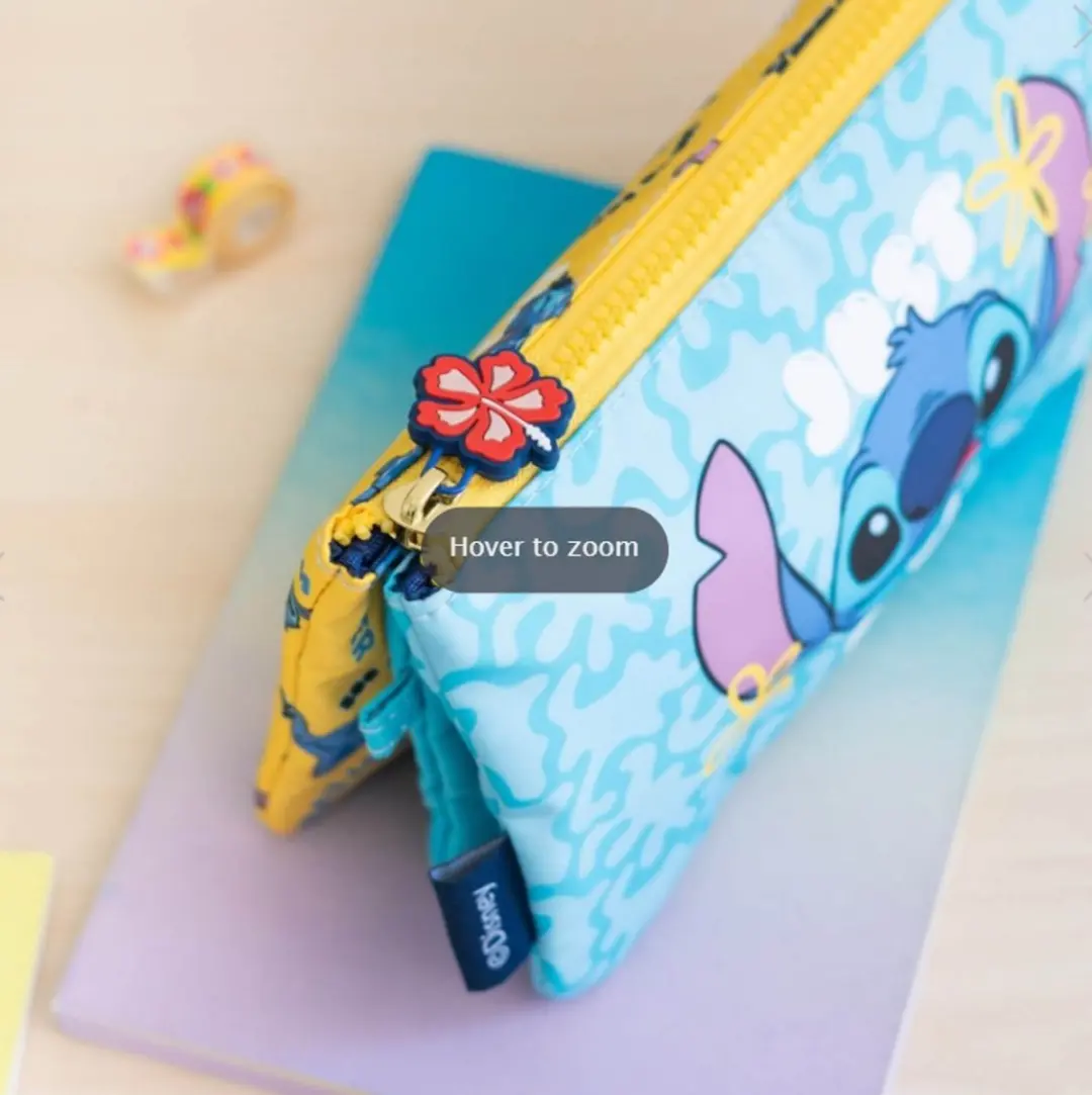 Disney Stitch Tropical Etui 3 Vakken - Turquoise - afbeelding 3 van 6