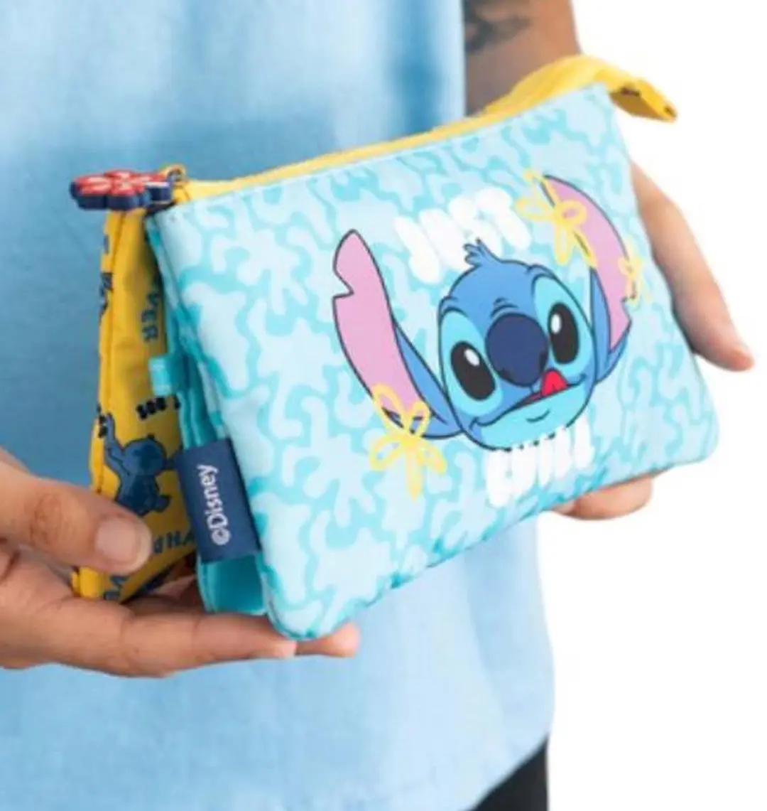 Disney Stitch Tropical Etui 3 Vakken - Turquoise - afbeelding 6 van 6
