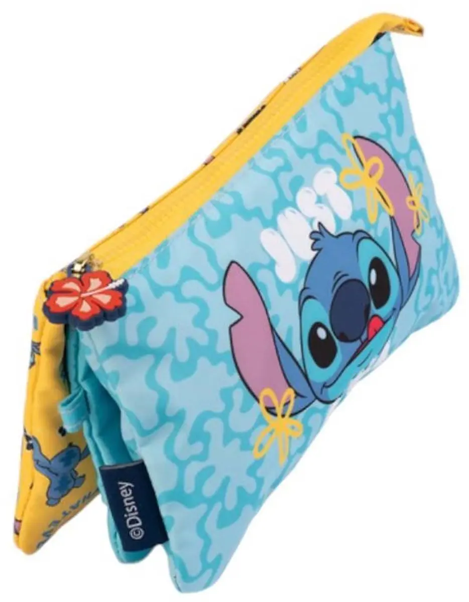 Disney Stitch Tropical Etui 3 Vakken - Turquoise - afbeelding 5 van 6