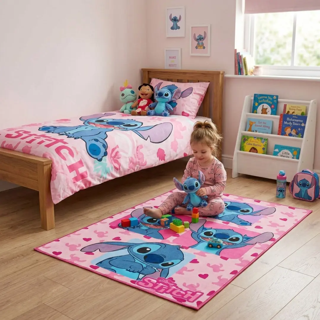 Lilo & Stitch Vloerkleed Roze - afbeelding 4 van 5