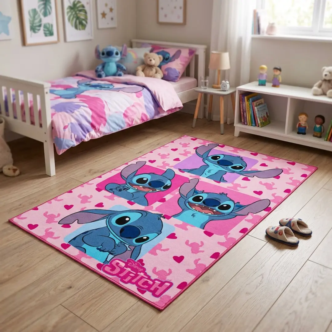 Lilo & Stitch Vloerkleed Roze - afbeelding 3 van 5