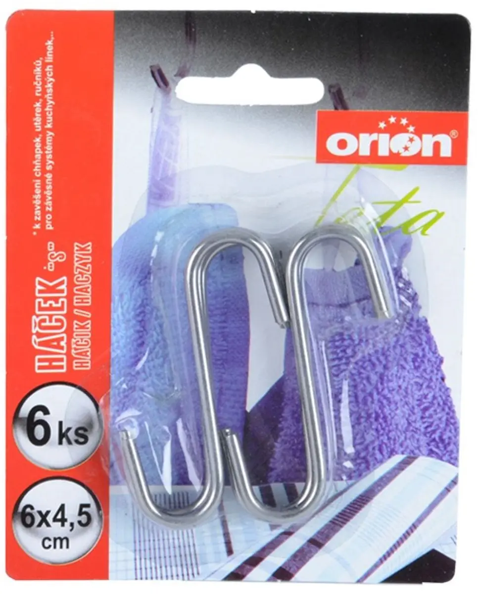 Orion Roestvrijstalen Haken 6x4,5cm - Set van 6 - afbeelding 3 van 3