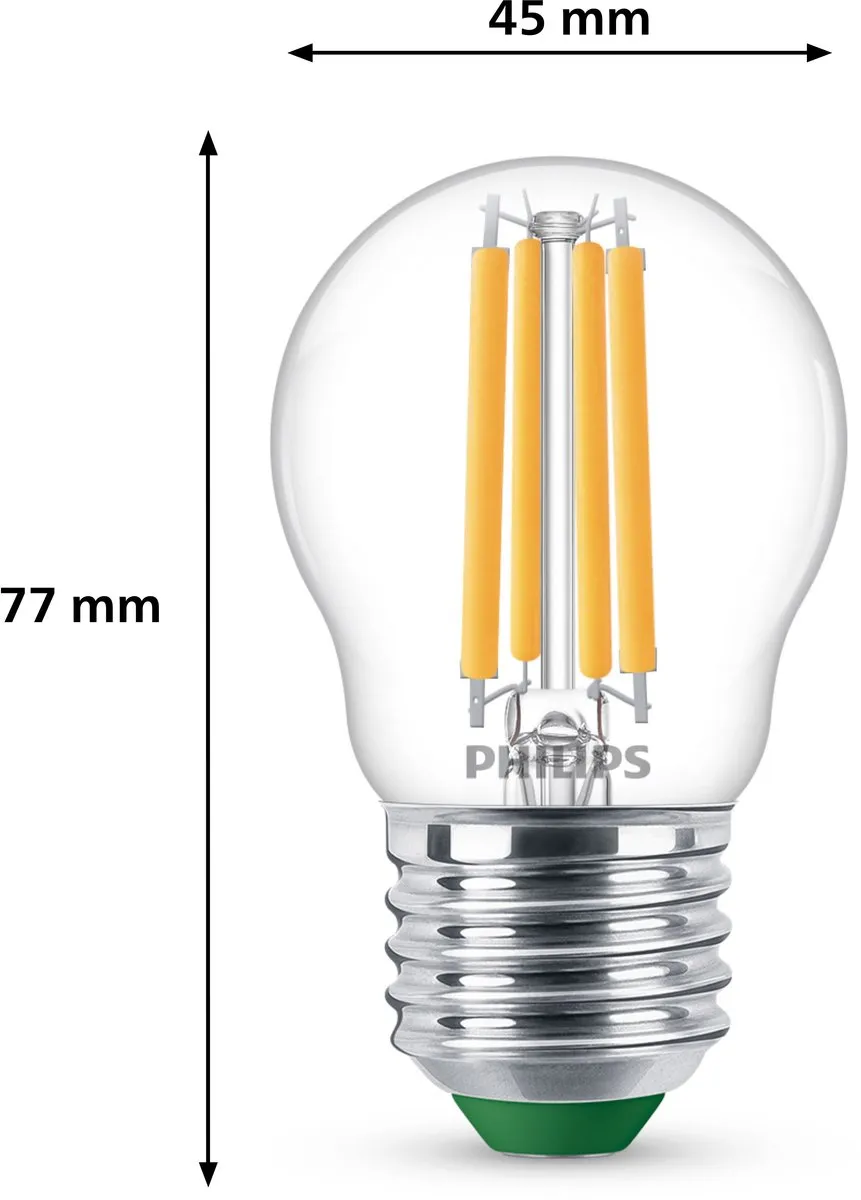 Philips Ultra Efficient LED Kogellamp 2.3W E27 Warmwit - afbeelding 6 van 6
