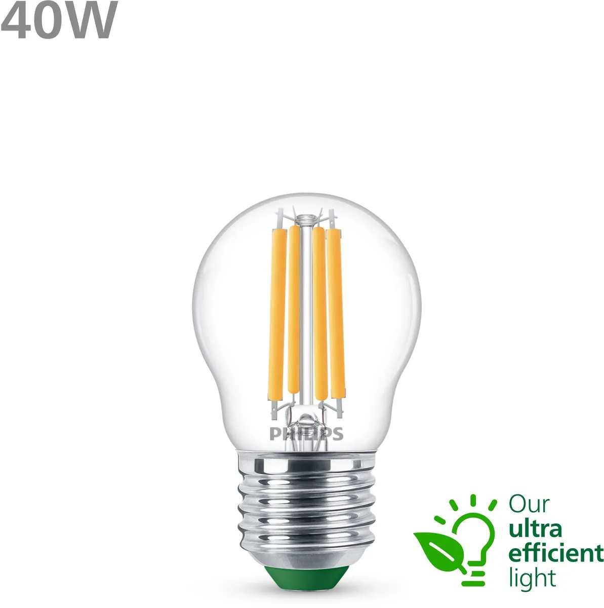 Philips Ultra Efficient LED Kogellamp 2.3W E27 Warmwit