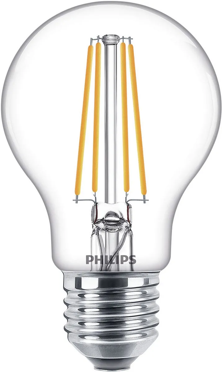 Philips LED Transparante Lamp 7W E27 Warmwit