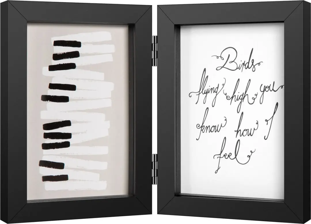 Fotolijst - Henzo - Piano Double Swing - Collagelijst voor 2 foto's - Fotomaat 13x18 cm - Zwart
