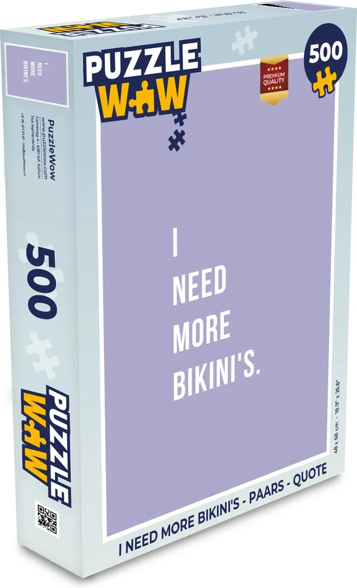 PuzzleWow I Need More Bikini's Legpuzzel 500 Stuks