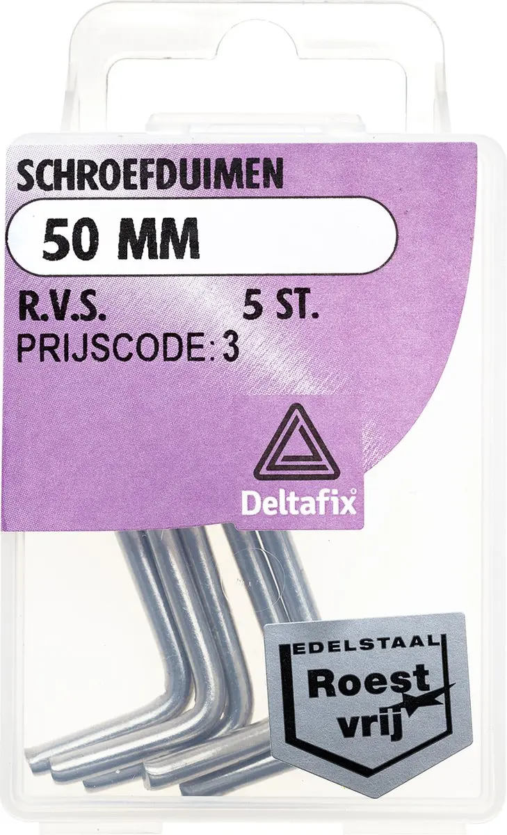 Deltafix Schroefduim RVS A2 50mm