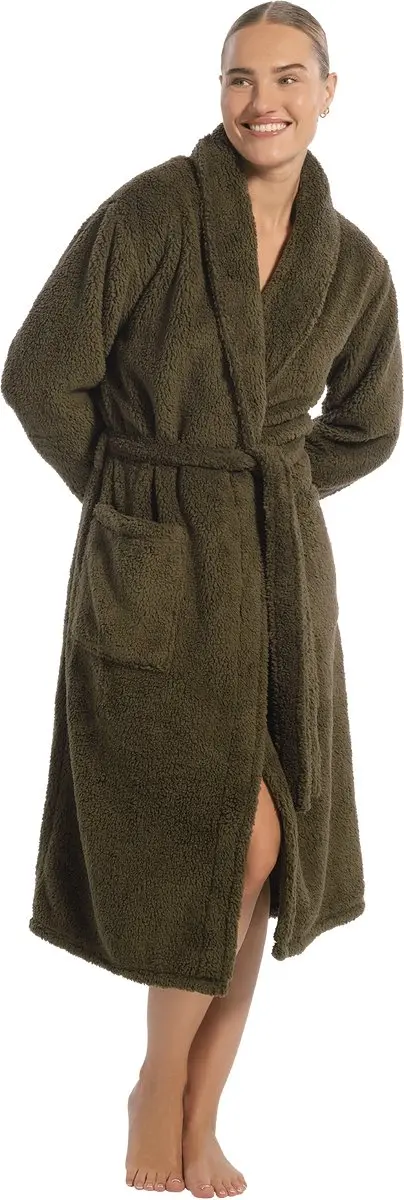 Ten Cate Basics badjas forest mist voor Dames | Maat S
