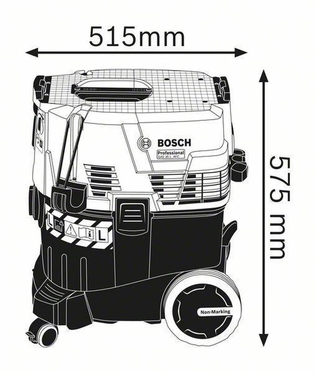 Bosch Professional GAS 35 L AFC Stofzuiger - 1380W - 35L Zwart/Blauw