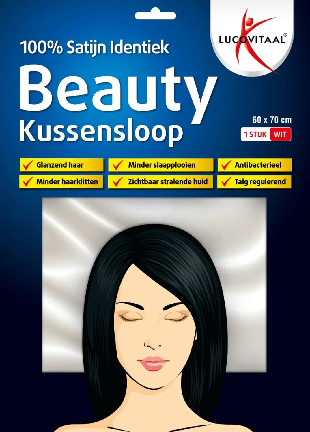 Lucovitaal Beautykussensloop 60x70cm Wit