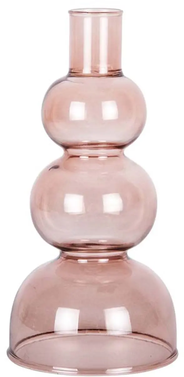 Candle holder Layered Circles glass