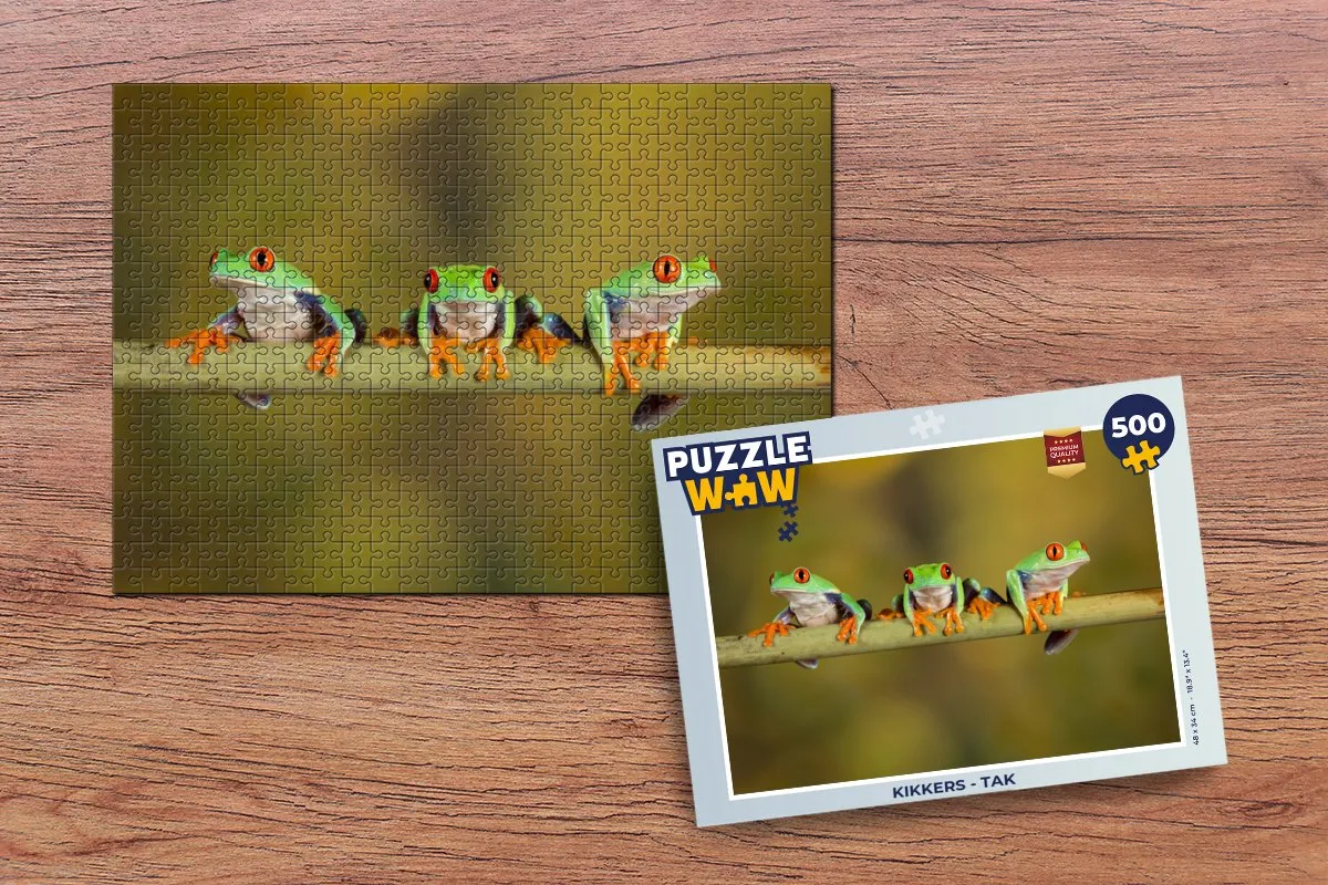 PuzzleWow Kikkers Tak Legpuzzel 500 Stuks - Multicolor