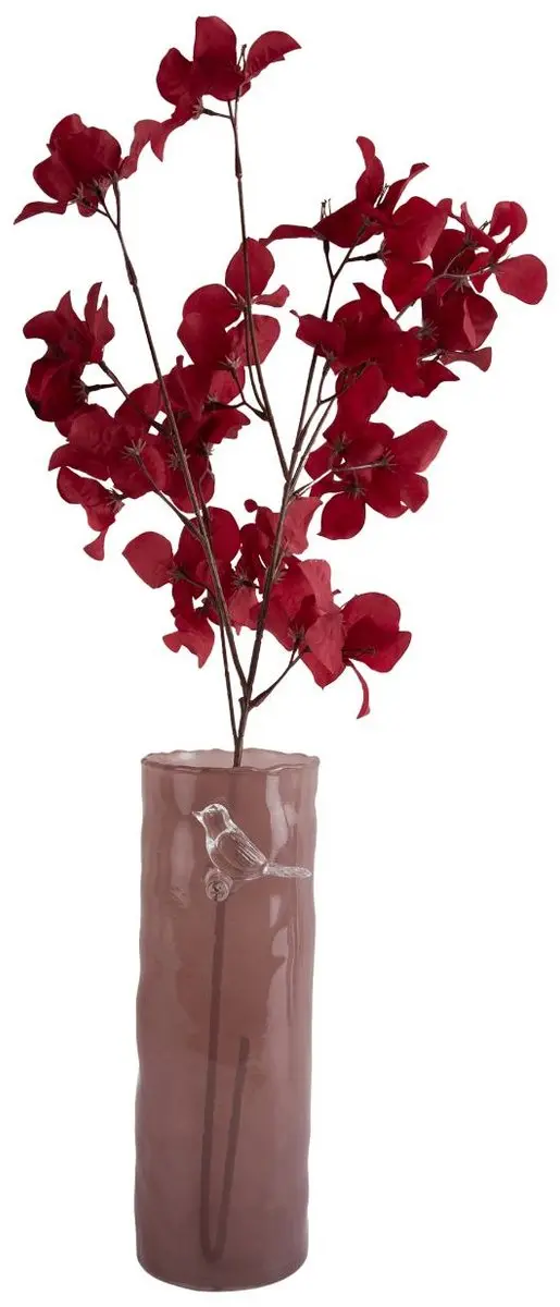 Present Time Bird On Branch Vaas - Roze - 9.5x27cm - afbeelding 2 van 3