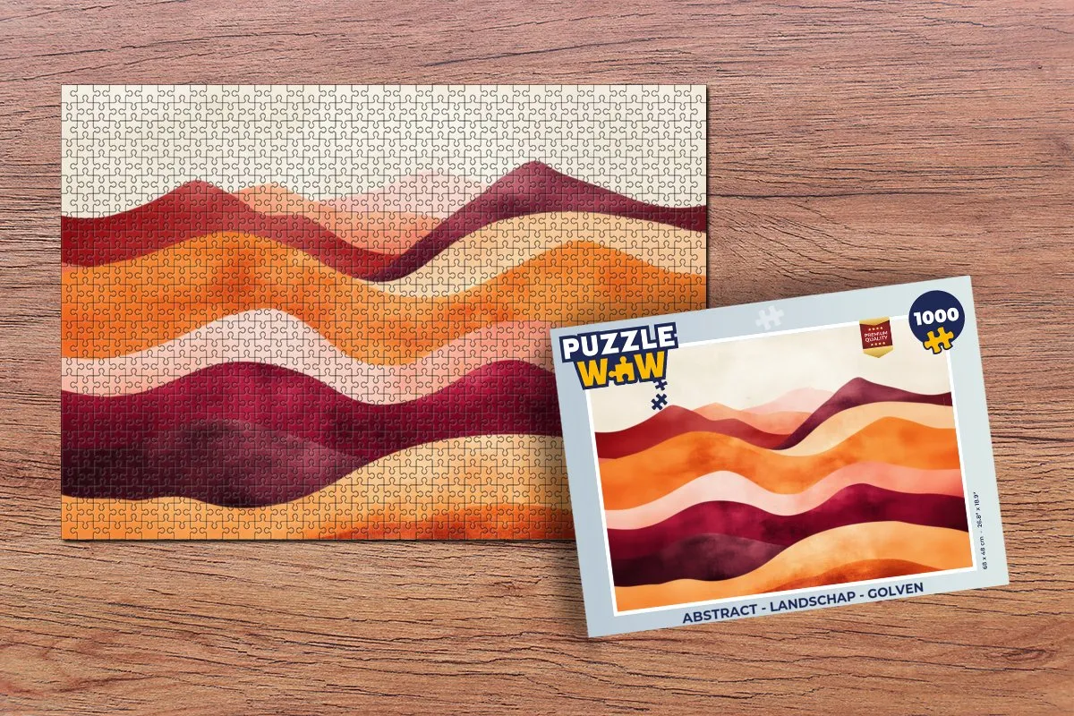 PuzzleWow Abstract Landschap Golven Legpuzzel 1000 Stuks