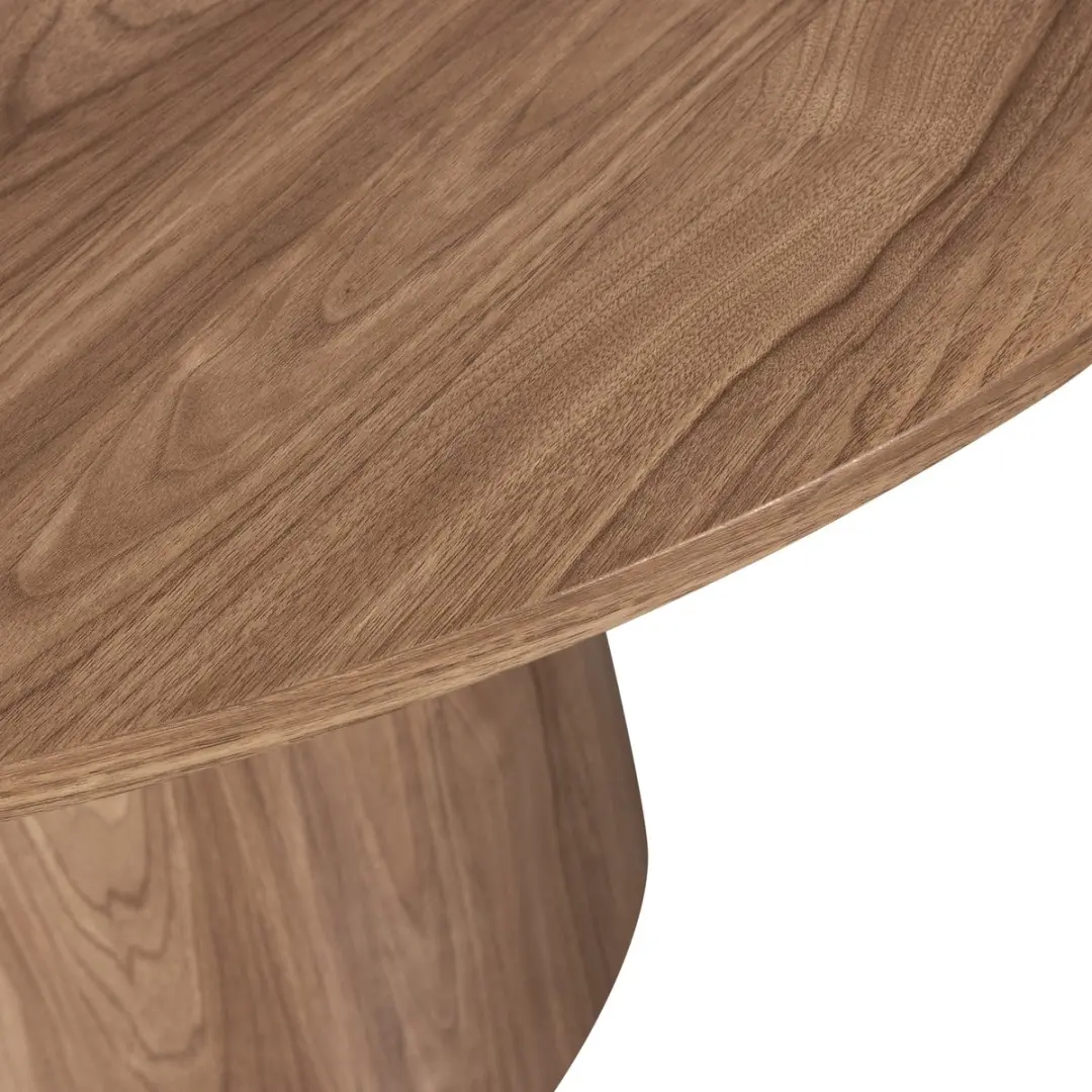 WOOOD Maan Eettafel Walnoot Ø120cm - afbeelding 4 van 6