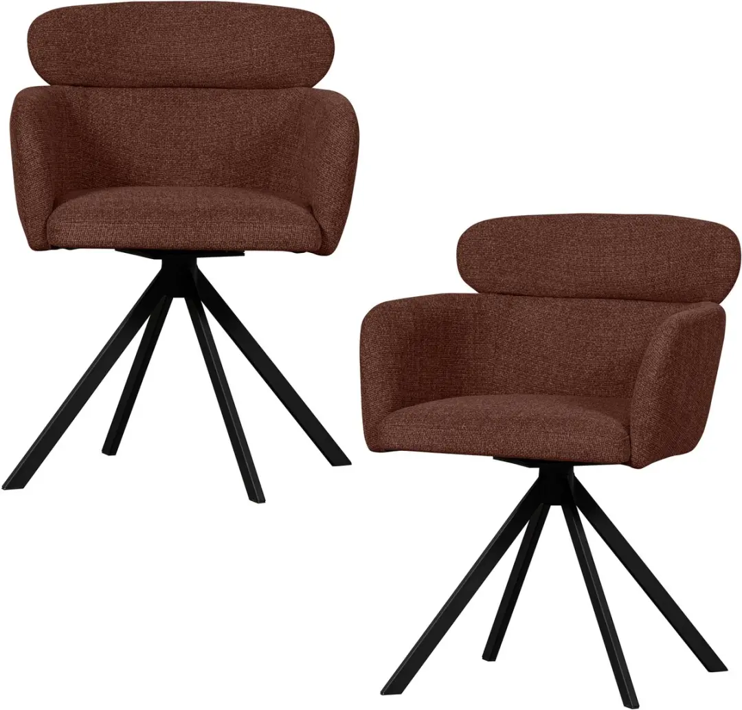 WOOOD Fenne Draaibare Eetkamerstoelen