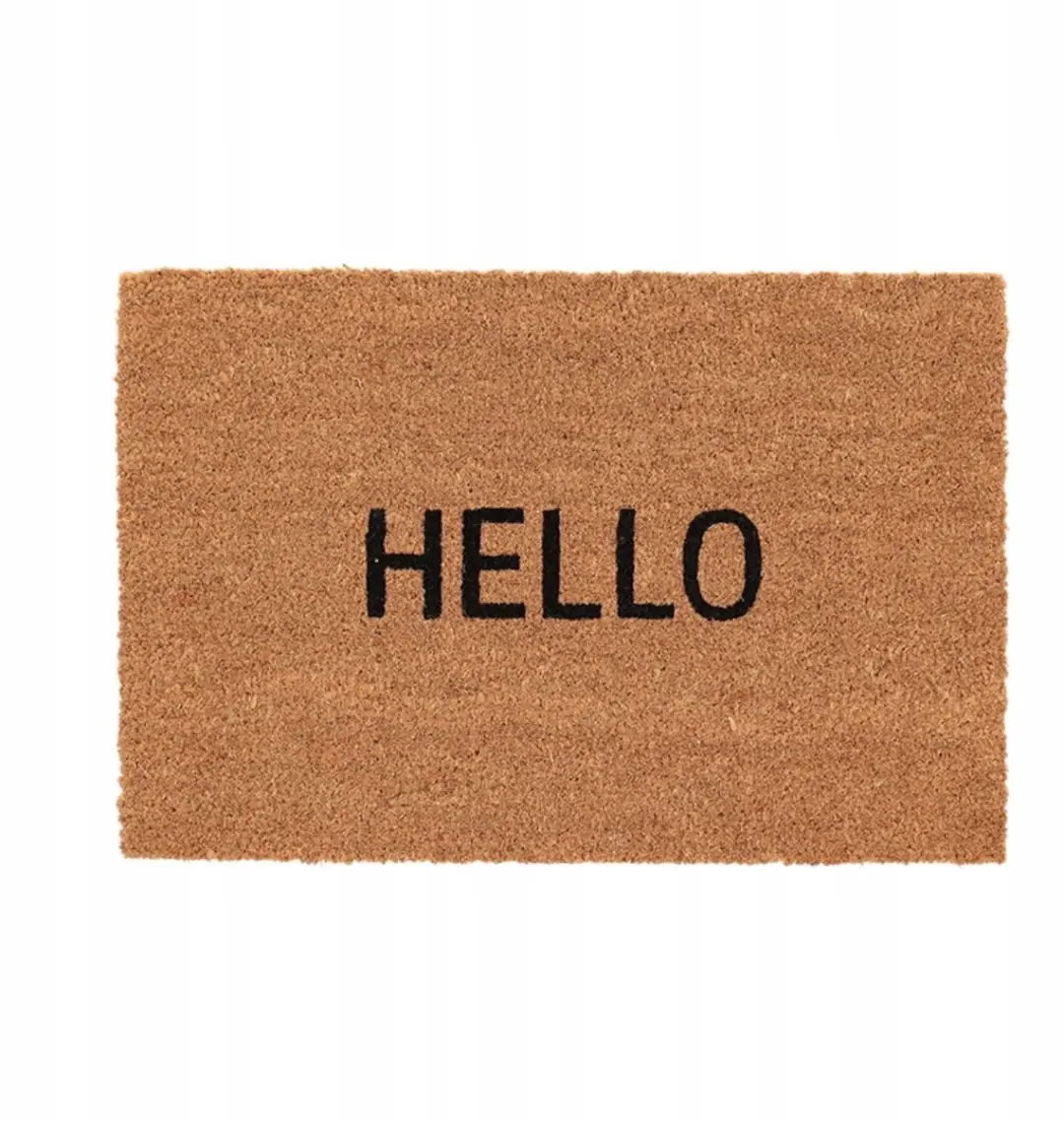 Kokosvezel Deurmat "Hallo" 60x40cm