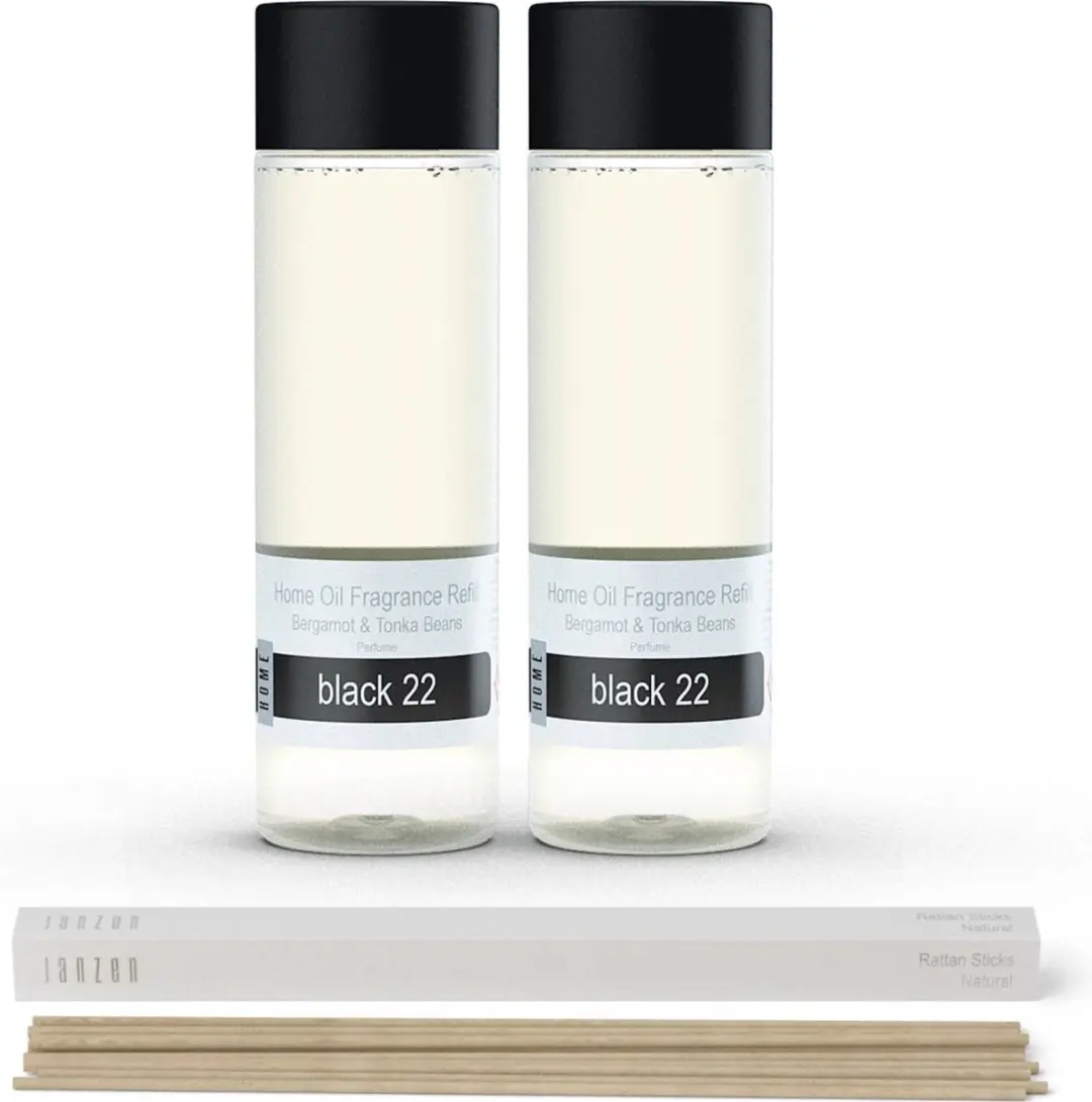 JANZEN Home Fragrance Refill Black 22 2-pack Incl. Sticks